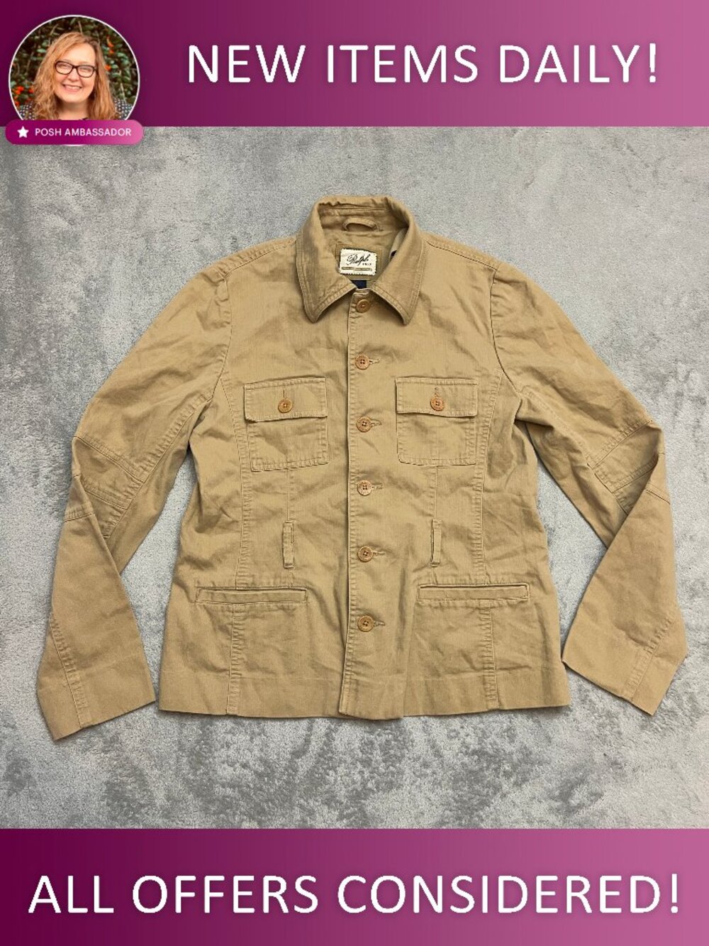 Vintage Ralph Lauren Dry Goods 1967 Dry Goods Field Jacket Beige Womens Size S